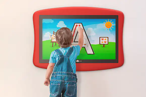 Pantalla digital interactiva infantil  para salas de espera y colegios en kids corner