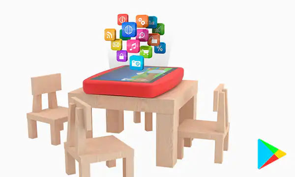 Pantalla digital interactiva infantil  para salas de espera y colegios en kids corner acceso a miles de aplicaciones