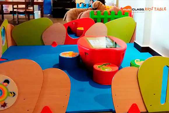 Mesa táctil interactiva infantil multiCLASS Kids Table Kids Corners kids corner en centro comercial