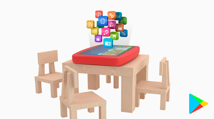 Mesa táctil interactiva infantil multiCLASS Kids Table Kids Corners aplicaciones